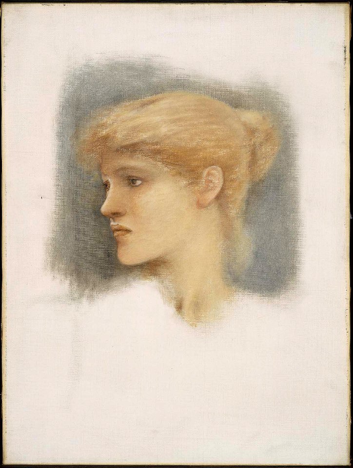 Sir Edward Coley Burne-Jones - Study of a Young Woman's Head - 05.105 - Museum of Fine Arts