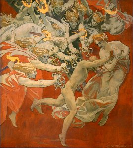 Singer Sargent, John - Orestes Pursued by the Furies - 1921. Free illustration for personal and commercial use.