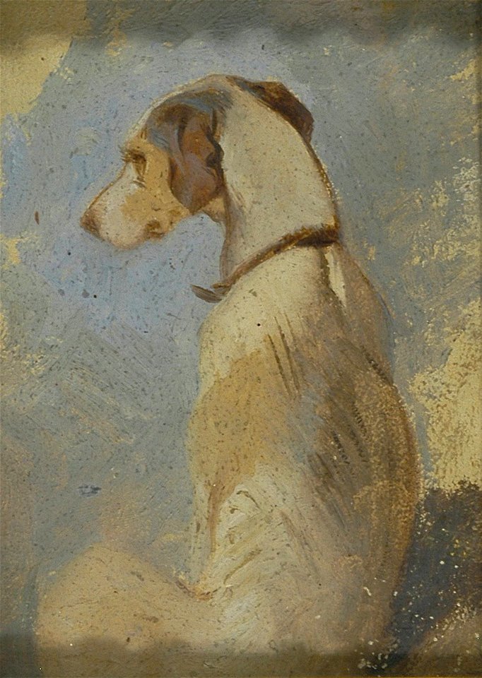 Sir Edwin Henry Landseer - Study of a Greyhound - Google Art Project