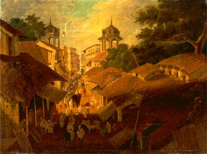 Sir Charles D'Oyly - Street in Patna - Google Art Project