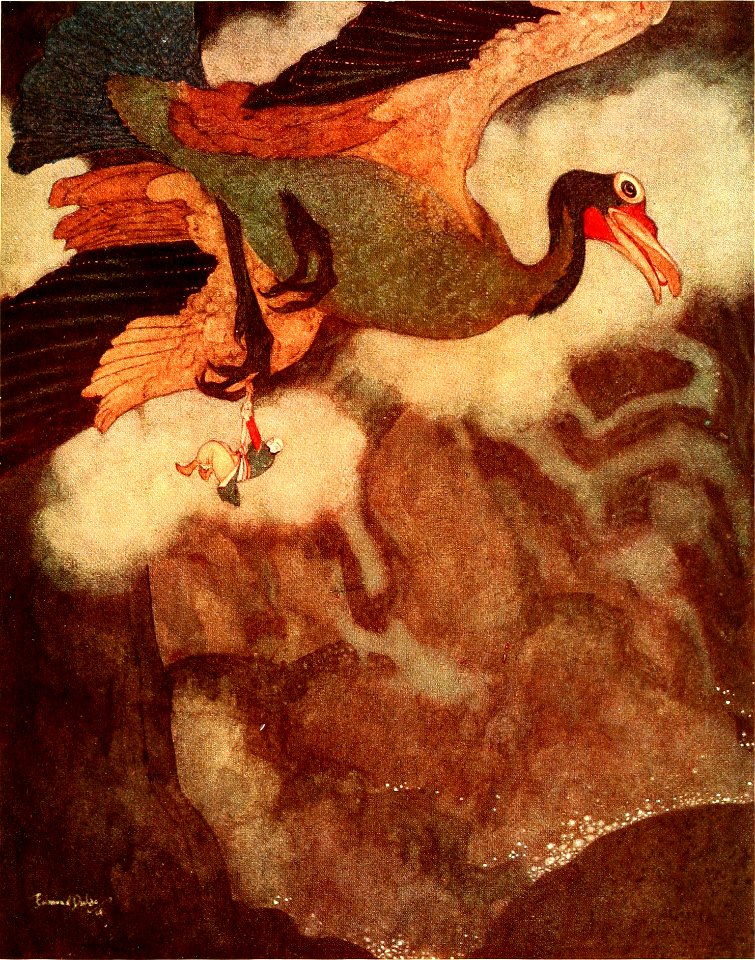 Sinbad the sailor & other stories from the Arabian nights - Dulac color plate facing page 024