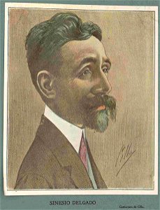 Sinesio Delgado, caricatura de Cilla