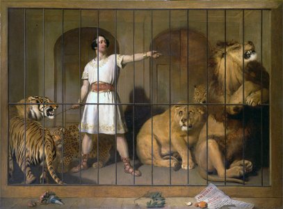 Sir Edwin Henry Landseer - Portrait of Mr. Van Amburgh, As He Appeared with His Animals at the London Theatres - Google Art ProjectFXD