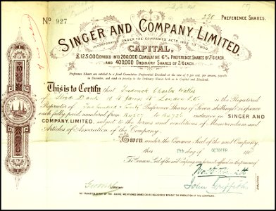 Singer and Company 1903