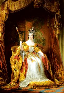 Sir George Hayter (1792-1871) - Queen Victoria (1819-1901) - RCIN 405185 - Royal Collection. Free illustration for personal and commercial use.