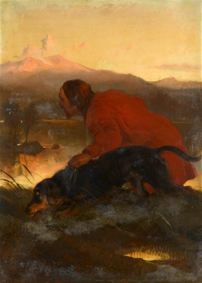 Sir Edwin Landseer (1803-73) - The Hunter and the Bloodhound - RCIN 403091 - Royal Collection