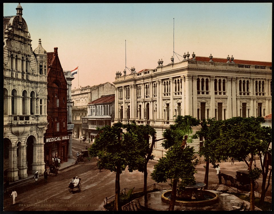 Singapore. Chartered Bank Buildings. Battery Road LCCN2017657651