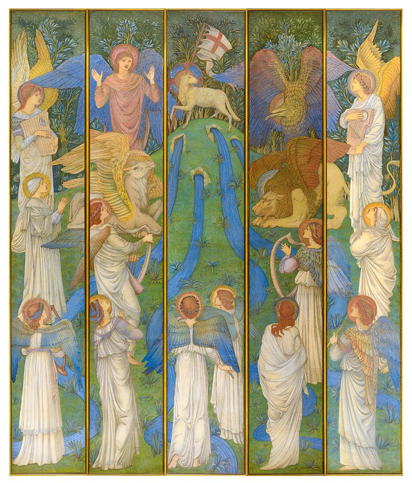Sir edward coley burne-jones bart ara rws paradise with the worship of)