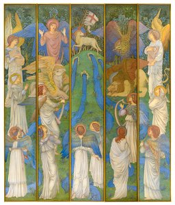 Sir edward coley burne-jones bart ara rws paradise with the worship of)
