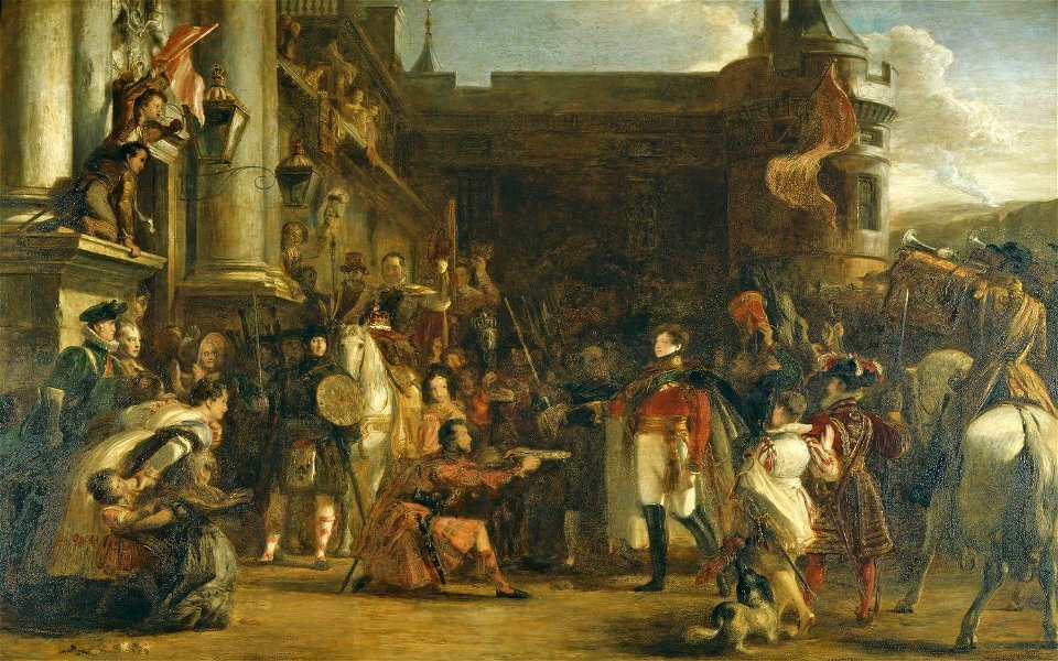 Sir David Wilkie (1785-1841) - The Entrance of George IV at Holyroodhouse - RCIN 401187 - Royal Collection