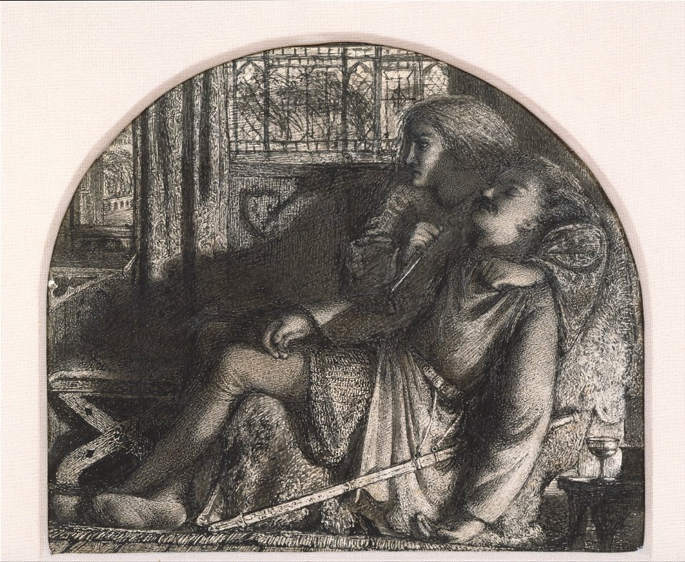 Sir Edward Coley Burne-Jones, English - I rose up in the silent night; I made my dagger sharp and bright - Google Art Project