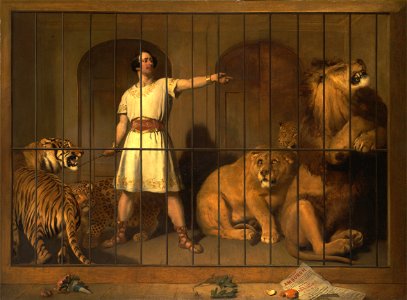 Sir Edwin Henry Landseer - Portrait of Mr. Van Amburgh, As He Appeared with His Animals at the London Theatres - Google Art Project