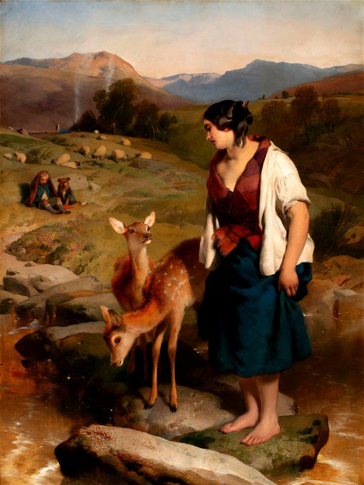 Sir Edwin Landseer (1803-73) - The Highland Lassie - RCIN 401516 - Royal Collection