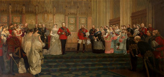 Sir James Dromgole Linton (1840-1916) - The Marriage of the Duke of Albany, 27th April 1882 - RCIN 404481 - Royal Collection