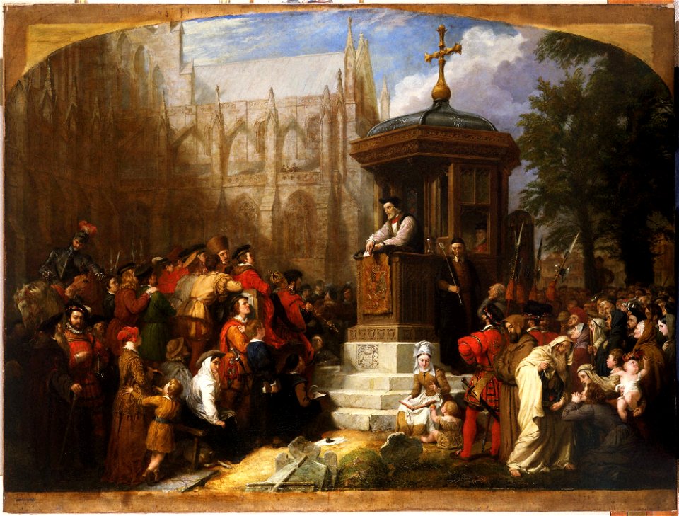 Sir George Hayter - Latimer Preaching at Paul's Cross - y1984-46 - Princeton University Art Museum