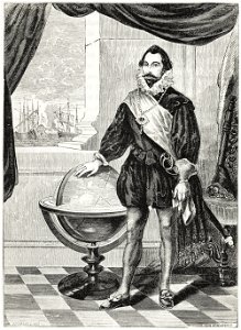 Sir Francis Drake, engraving