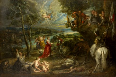 Sir Peter Paul Rubens (Siegen 1577 - Antwerp 1640) - Landscape with St George and the Dragon - RCIN 405356 - Royal Collection