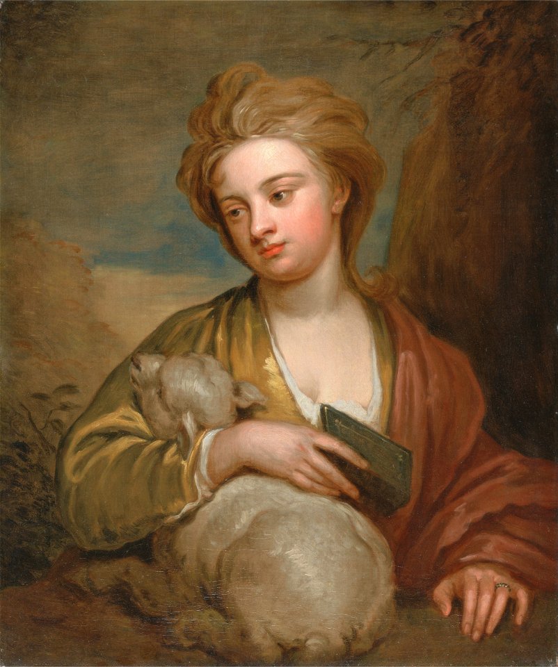 Sir Godfrey Kneller - Portrait of a Woman as St. Agnes, Traditionally Identified as Catherine Voss - Google Art Project