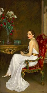 Sir john lavery ra rsa rha the lady in white viscountess wimborne)