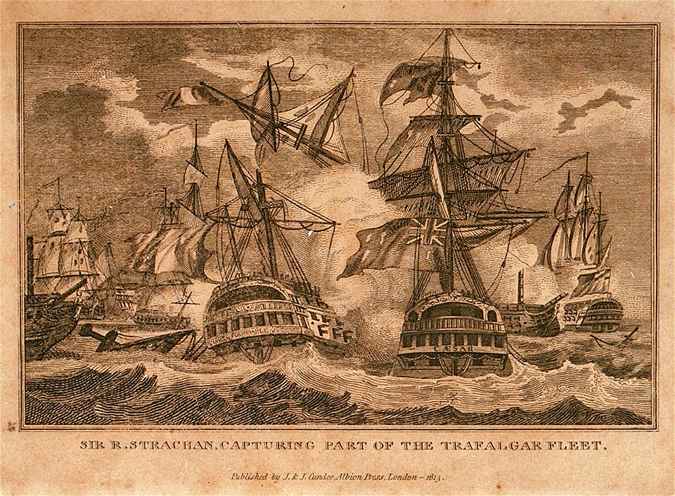 Sir R Strachan capturing part of the Trafalgar Fleet
