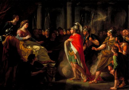 Sir Nathaniel Dance-Holland - The Meeting of Dido and Aeneas - Google Art Project. Free illustration for personal and commercial use.