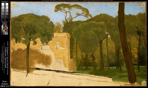 Sir Lawrence Alma-Tadema - Pine Trees in a Roman Park - 2009.12.1 - Clark Art Institute