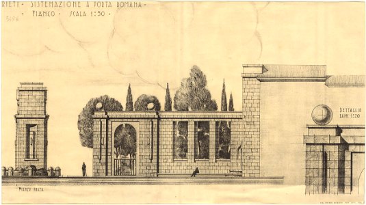 Sistemazione di Porta Romana (Bazzani) 06 - fianco