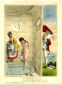 Sir Richard worse-than-sly, exposing his wifes bottom; -o fye! (BM 1851,0901.63 1)