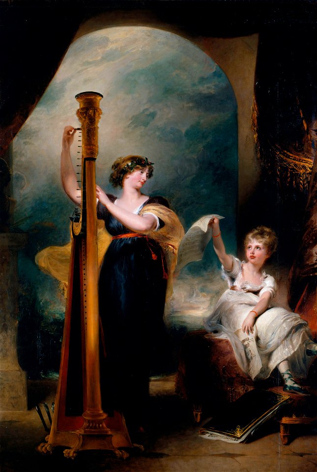 Sir Thomas Lawrence (1769-1830) - Caroline, Princess of Wales, and Princess Charlotte - RCIN 407292 - Royal Collection