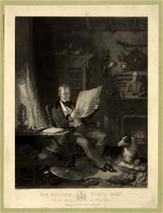 Sir Walter Scott, Bart. in his study at Abbotsford - Painted by W. Allan, R.A. ; engraved by H.S. Sadd, N.Y. LCCN93506597