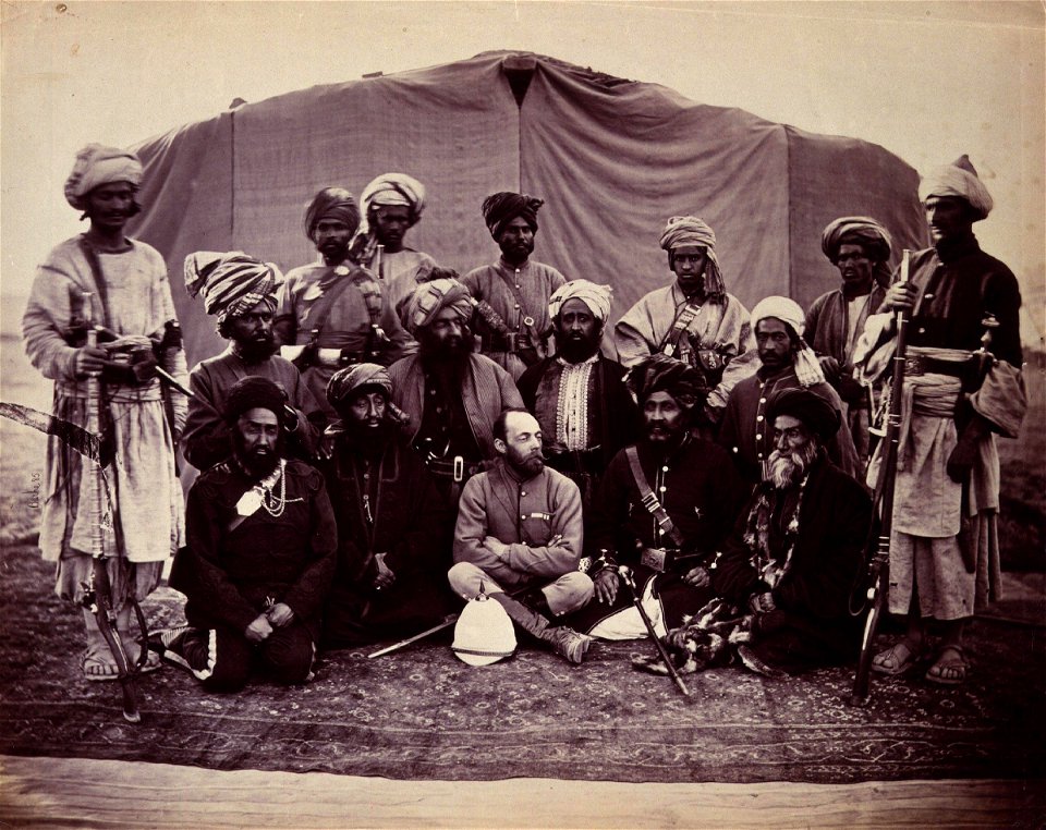 Sir Pierre Louis Napoleon Cavagnari with the Sirdars by John Burke