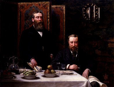 Sir Walter Besant; James Rice by Archibald James Stuart Wortley