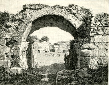 Siracusa anfiteatro romano (xilografia di Barberis 1892)