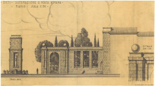 Sistemazione di Porta Romana (Bazzani) 04 - fianco