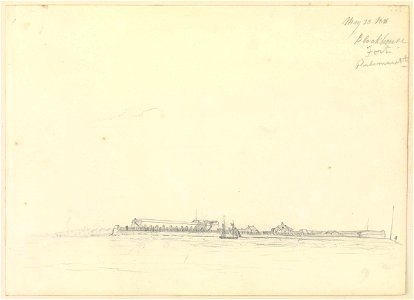 Sketch of Blockhouse Fort, Portsmouth, 23 May 1826 RMG PZ0891