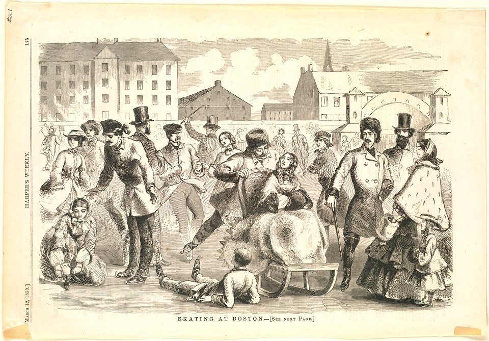 Skating at Boston (Boston Public Library)