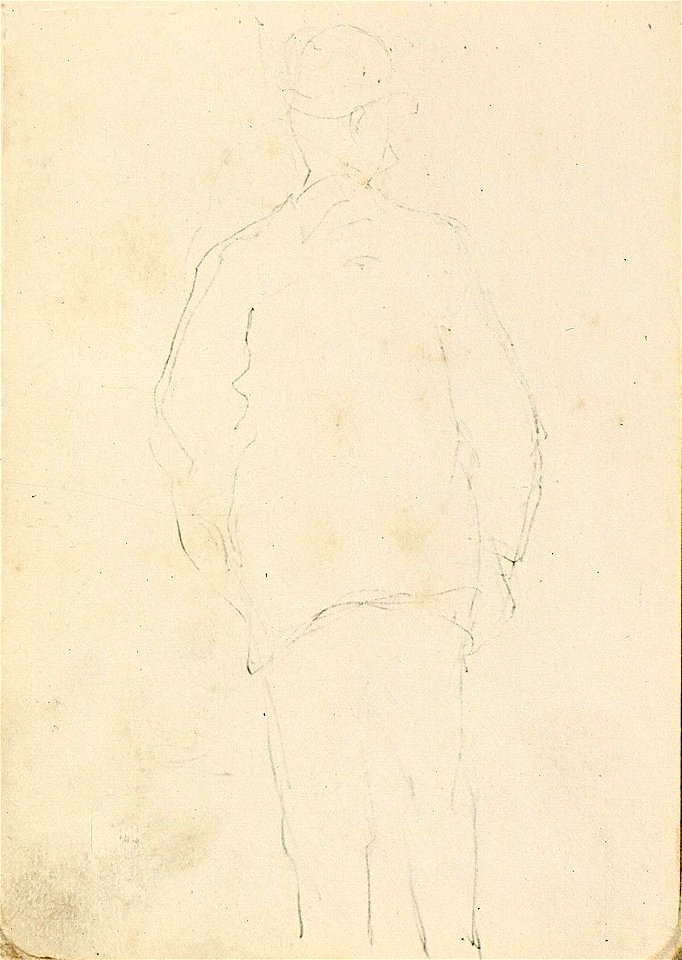Sketchbook 1, A Man Standing Shown from the Back by Theo van Doesburg Centraal Museum AB4134-E