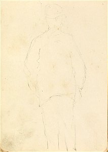 Sketchbook 1, A Man Standing Shown from the Back by Theo van Doesburg Centraal Museum AB4134-E