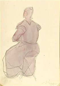 Sketchbook 1, A Woman Sitting Shown from the Back by Theo van Doesburg Centraal Museum AB4134-C