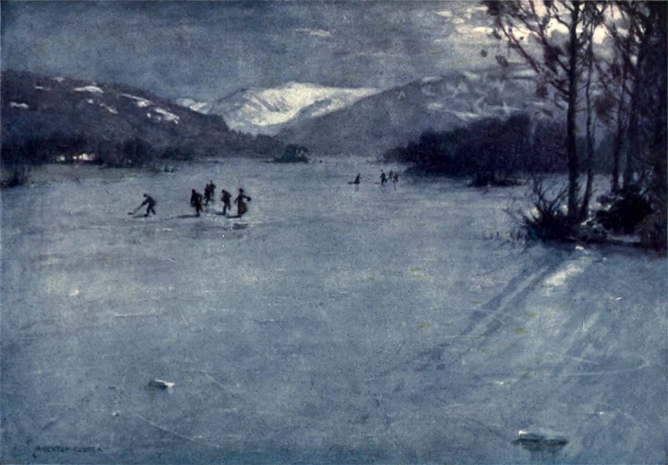 Skating at Windermere - The English Lakes - A. Heaton Cooper