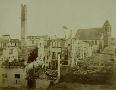 Siège de Strasbourg, 1870, Faubourg Nationale, église Sainte-Aurélie