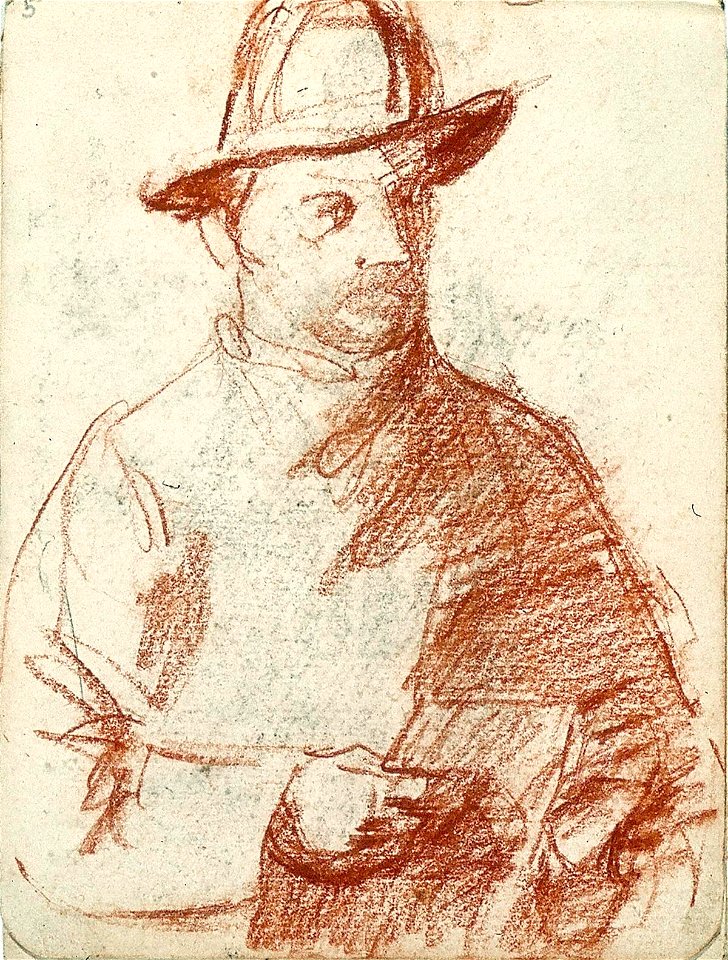 Sketchbook 15, A Man with a Hat and a Letter by Theo van Doesburg Centraal Museum AB4131-G