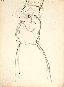 Sketchbook 18, A Woman with a Hat Standing by Theo van Doesburg Centraal Museum AB4138-AA