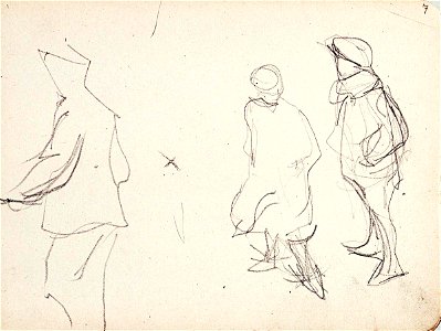 Sketchbook 18, Three Men by Theo van Doesburg Centraal Museum AB4138-I