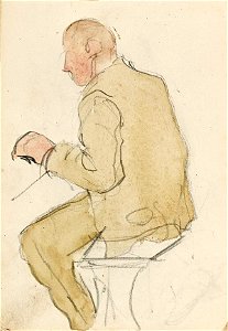 Sketchbook 1, A Figure at the Table by Theo van Doesburg Centraal Museum AB4134-I