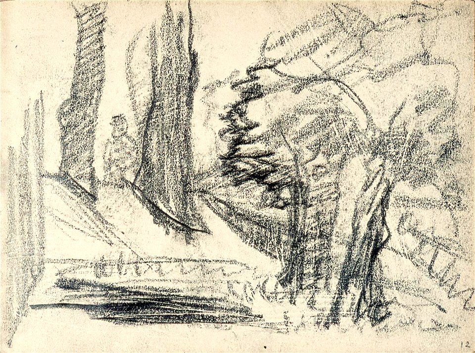Sketchbook 21, Hilly Landscape by Theo van Doesburg Centraal Museum AB4125-L