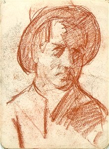 Sketchbook 15, Portrait of a Man with a Hat by Theo van Doesburg Centraal Museum AB4131-C
