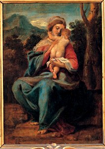Sisto Badalocchio - Madonna with the Child - Google Art Project. Free illustration for personal and commercial use.