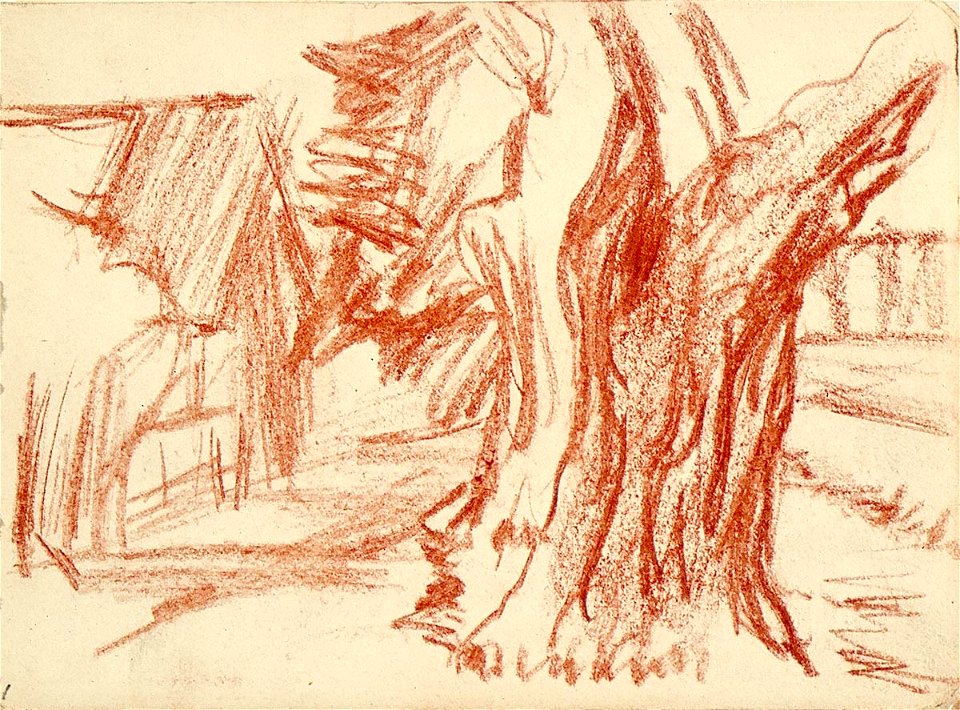 Sketchbook 14, Country Road with House and Tree by Theo van Doesburg Centraal Museum AB4123-B