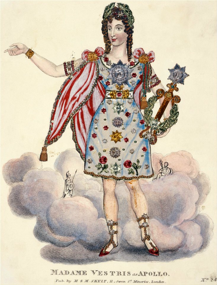 Skelt, Martin and Matthew - theatrical tinsel portrait - Madame Vestris as Apollo - Google Art Project